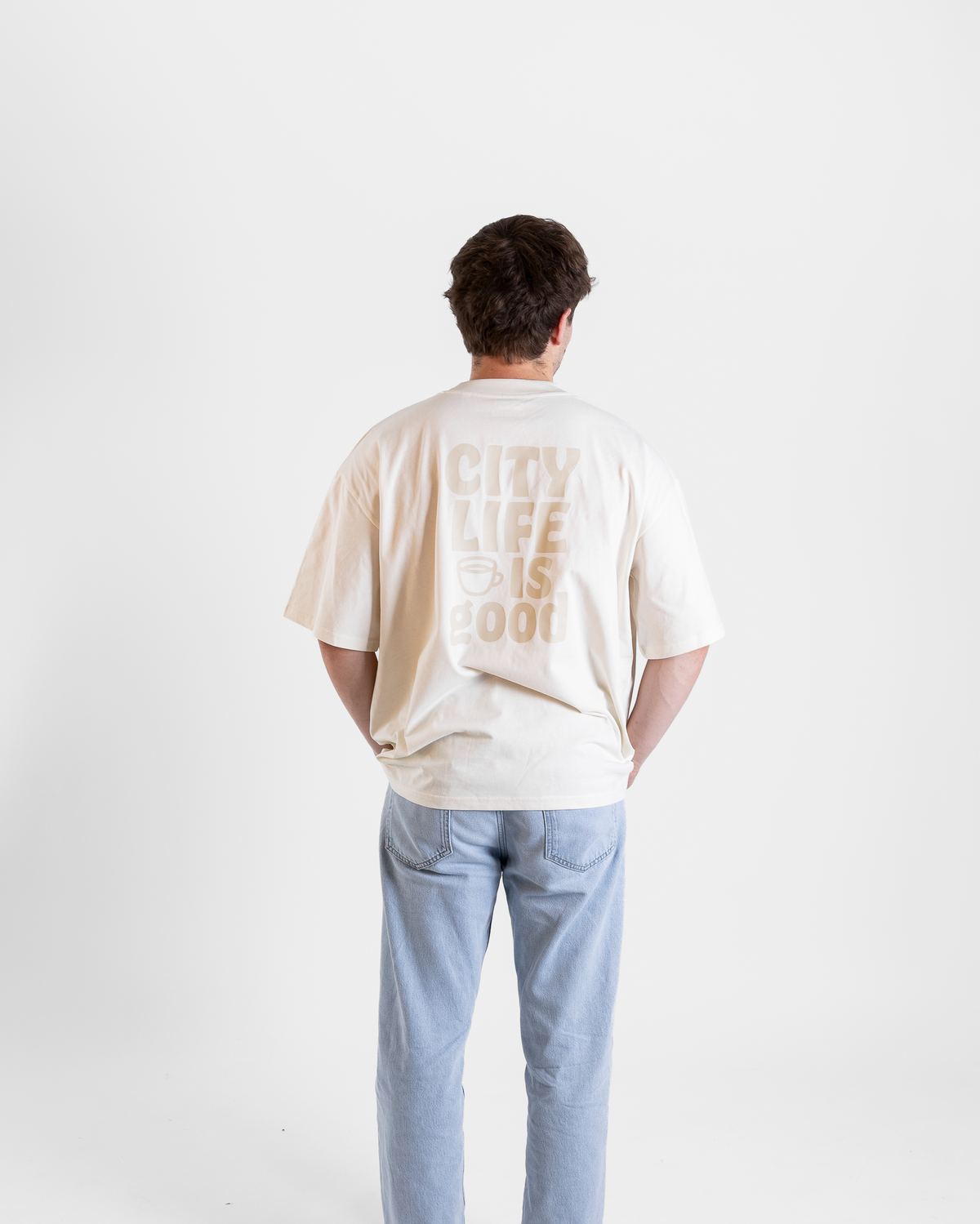T-Shirt "City Life is good" cream