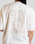 T-Shirt "City Life is good" cream