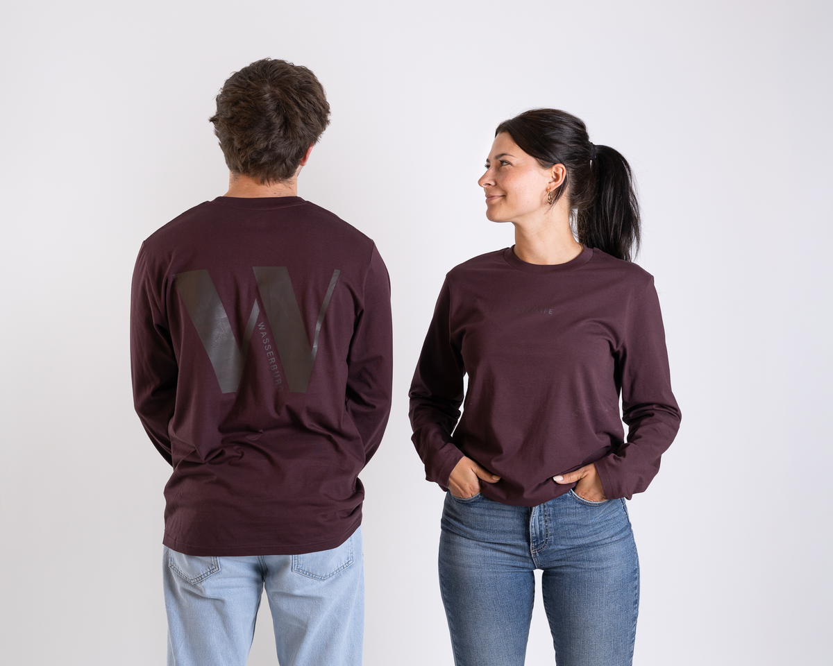 Longsleeve "W" red brown