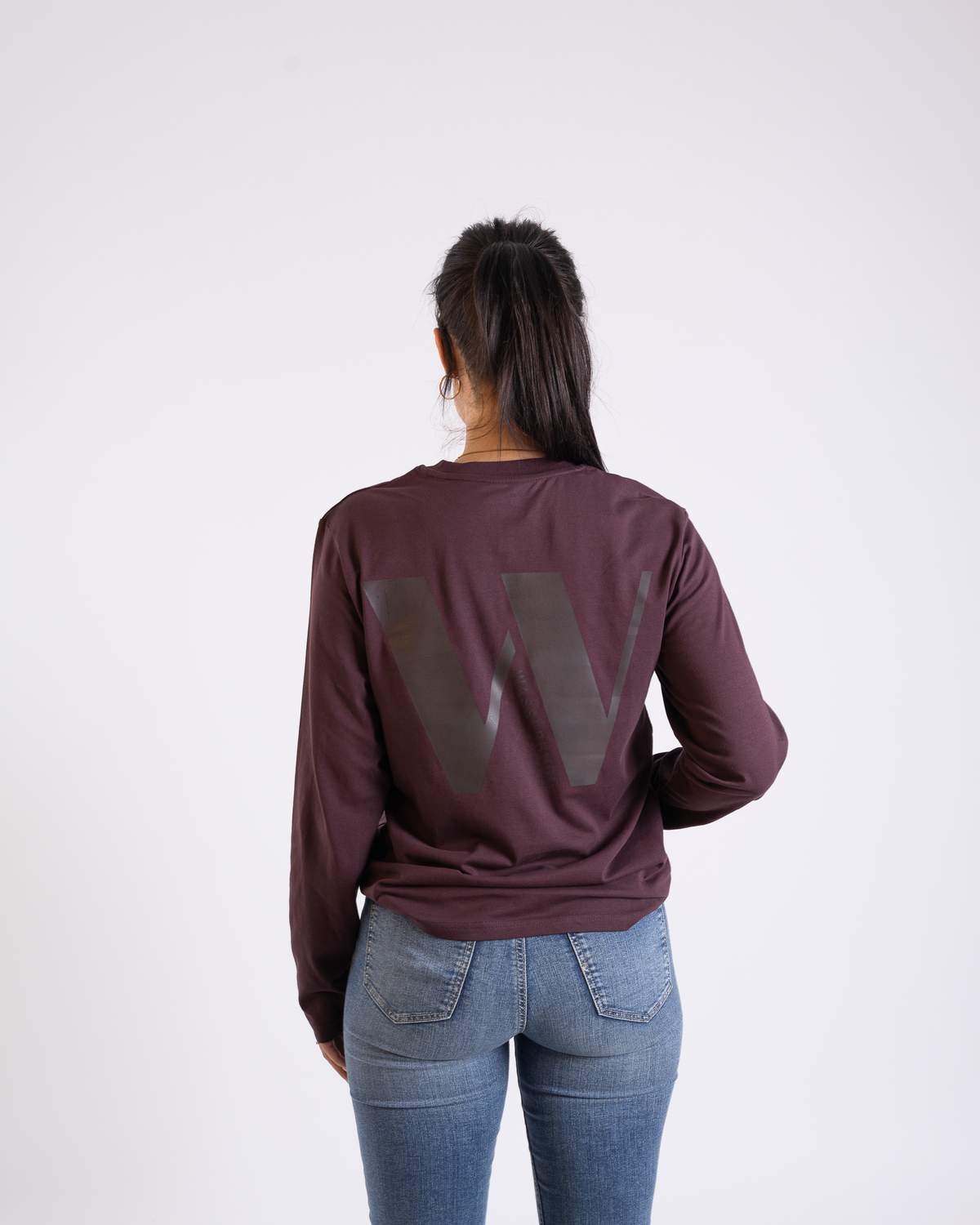 Longsleeve "W" red brown