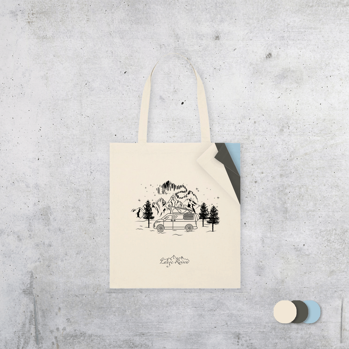 Baumwolltasche "Polarlichter"