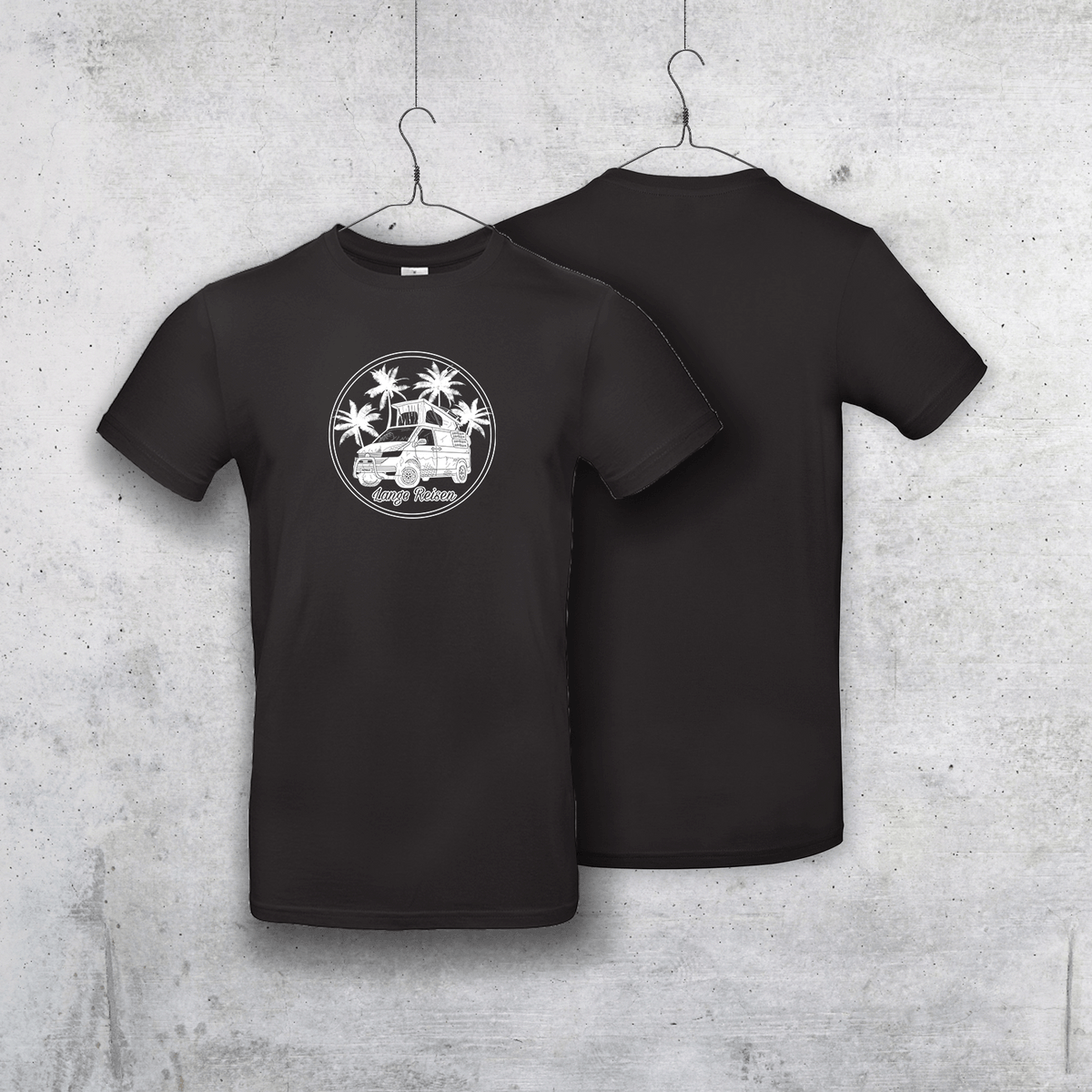 T-Shirt "Lange Reisen" Schwarz