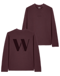 Longsleeve "W" red brown