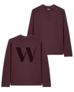 Longsleeve "W" red brown