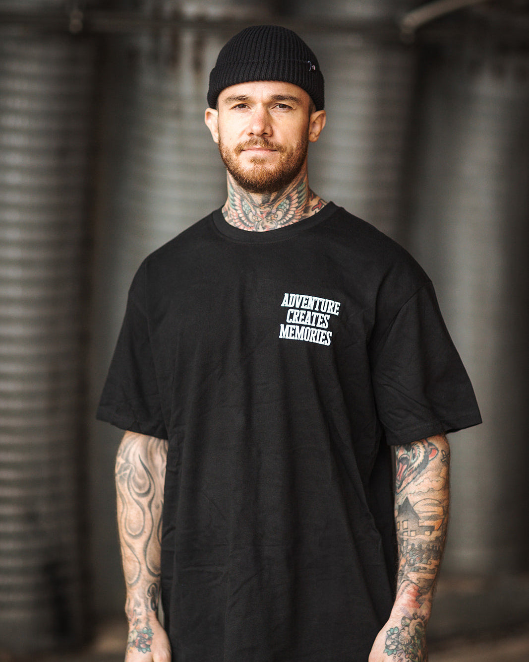 HEAVY OVERSIZE SHIRT "ADVENTURE CREATES MEMORIES"