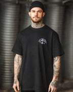 HEAVY OVERSIZE SHIRT "HYPED BOCK ANGRIFF EST 1986"