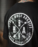 HEAVY OVERSIZE SHIRT "HYPED BOCK ANGRIFF EST 1986"